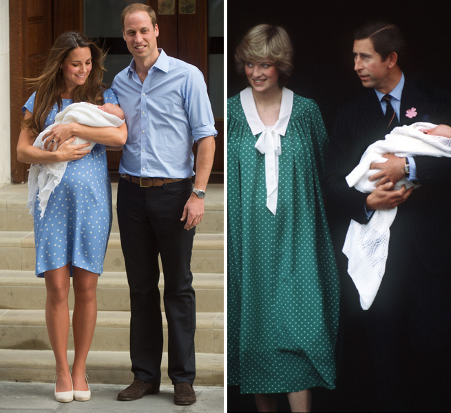 Princess-Diana-Kate-Middleton-hospital-polka-dots